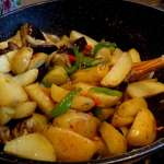 Pommes de terre et aubergine sauce douce 14