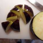 Pommes de terre et aubergine sauce douce 3