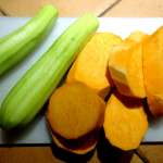 Salade de patate douce et courgettes 1