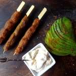 Brochettes de viande hachée végétale